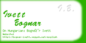 ivett bognar business card